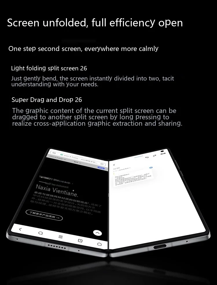 Vivo X Fold 3 Pro 5G Mobile Phone 8.03'' AMOLED Snapdragon 8Gen3 IPX8 5700mAh 100W Supercharge 50W wireless 50MP NFC Smartphone