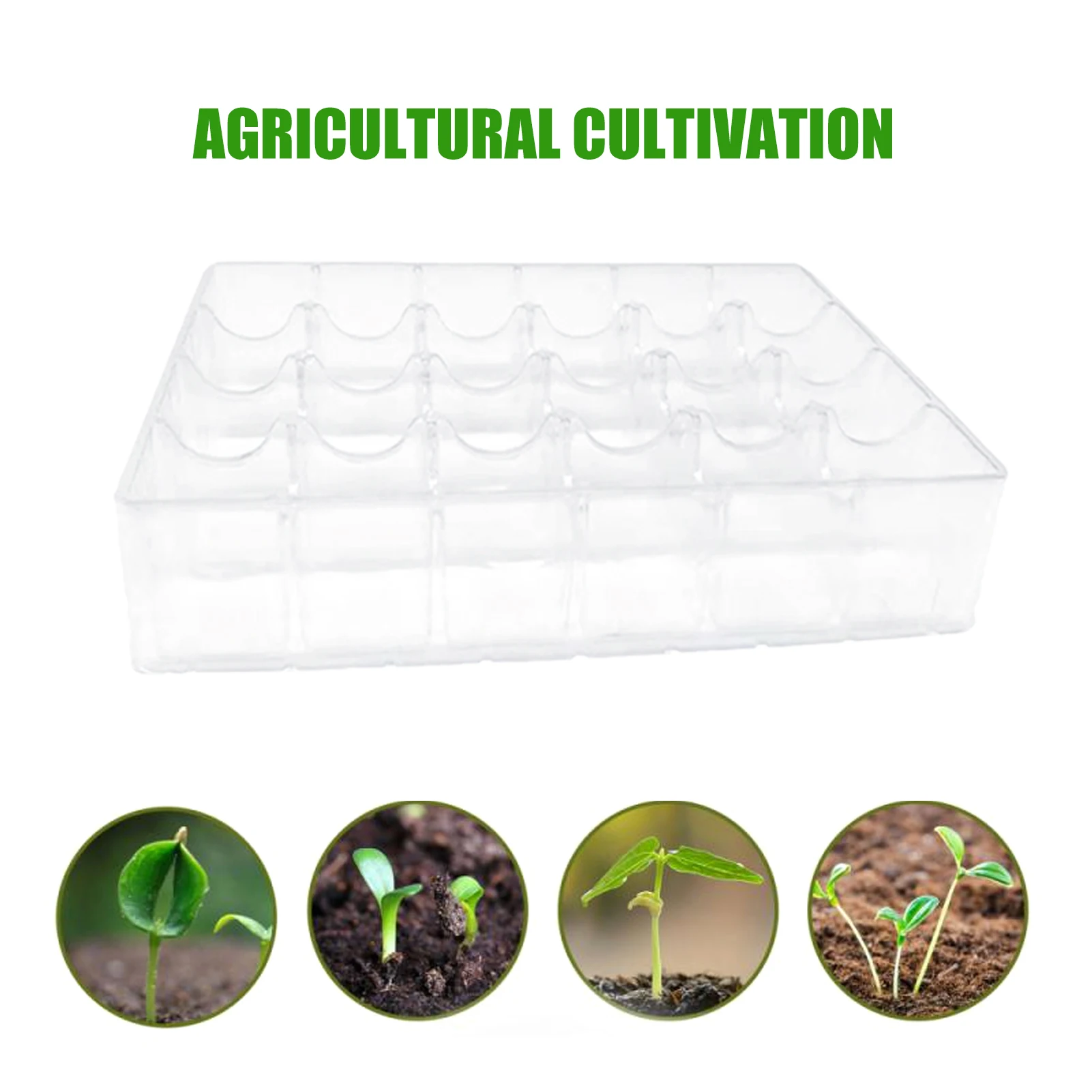 New White Transparent Agricultural Seedling Tray Plant Growing Tray Artificial Plastic Plants Tray for Garden