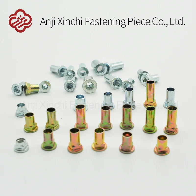 Galvanized Hardware Threaded Fastener Hexagonal M6 Screw Rivet Nut
