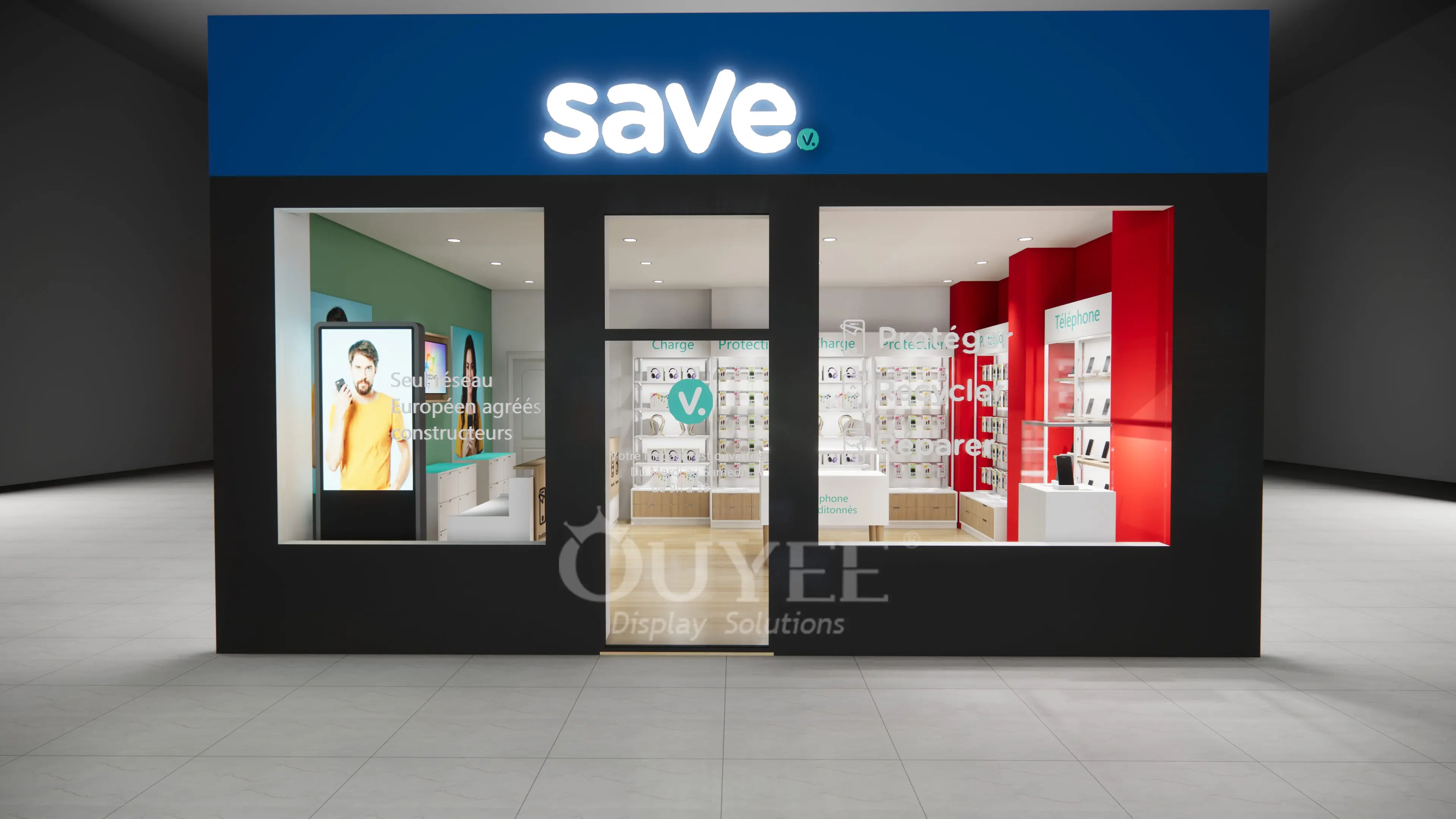 Cellphone Store Display Fixture Phone Display Cabinet Accessories Display Rack Glass Mobile Shop Counter Design