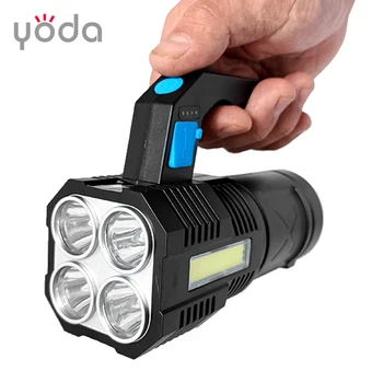 portable plastic side cob cheap USB rechargeable handheld usb torch flash light