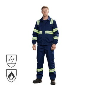 CE Certificate Antistatic Fire-Resistant Industrial FRC Occupational Electrical Protective Welding Men's FR Work Safety Clothing