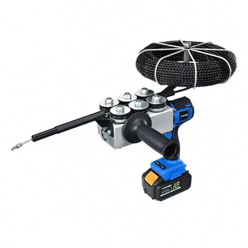 TEBAK Automatic Electrician Tools Lithium Battery Stringing Machine Electric Wire Threading Machine 40m/min Cable Puller