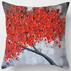 Fondo gris con flores rojas 2