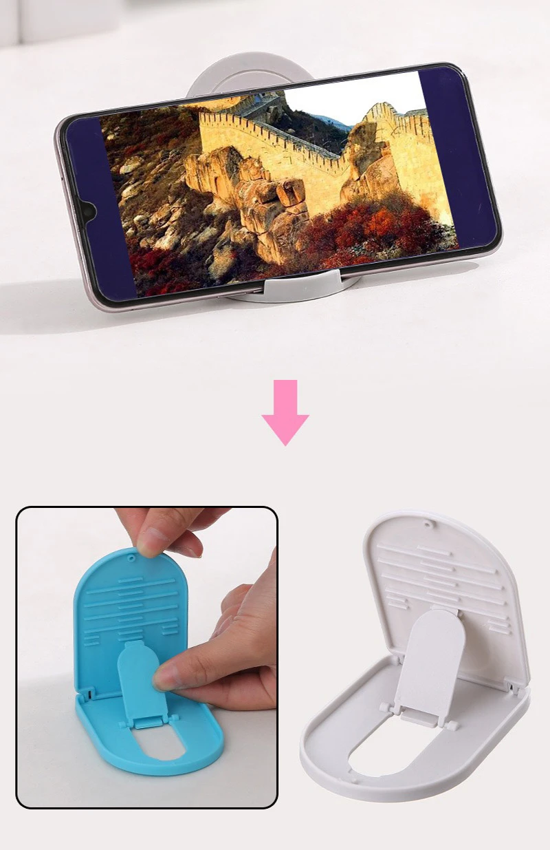 Universal Portable Foldable Desktop Tablet Phone Mount Bracket Multi-Angle Cradle Flexible Features Adjustable Cell Phone Holder