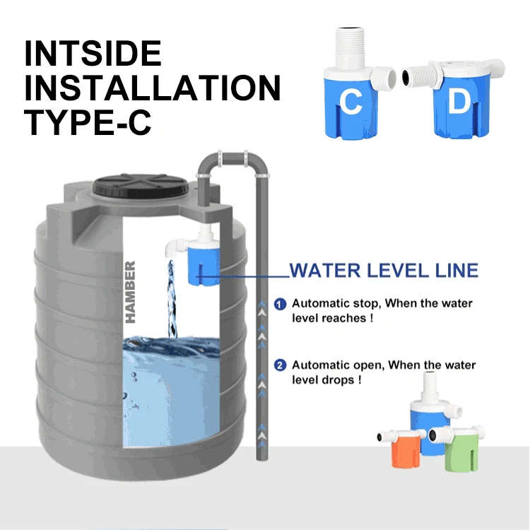 Оптовая продажа с завода пластиковый поплавковый клапан регулировки уровня воды для