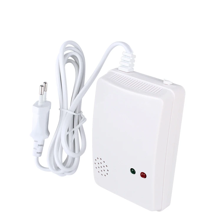Gas Leak Detector Combustible Propane Butane Methane Natural Gas Safety Alarm Sensor Warning EU Plug