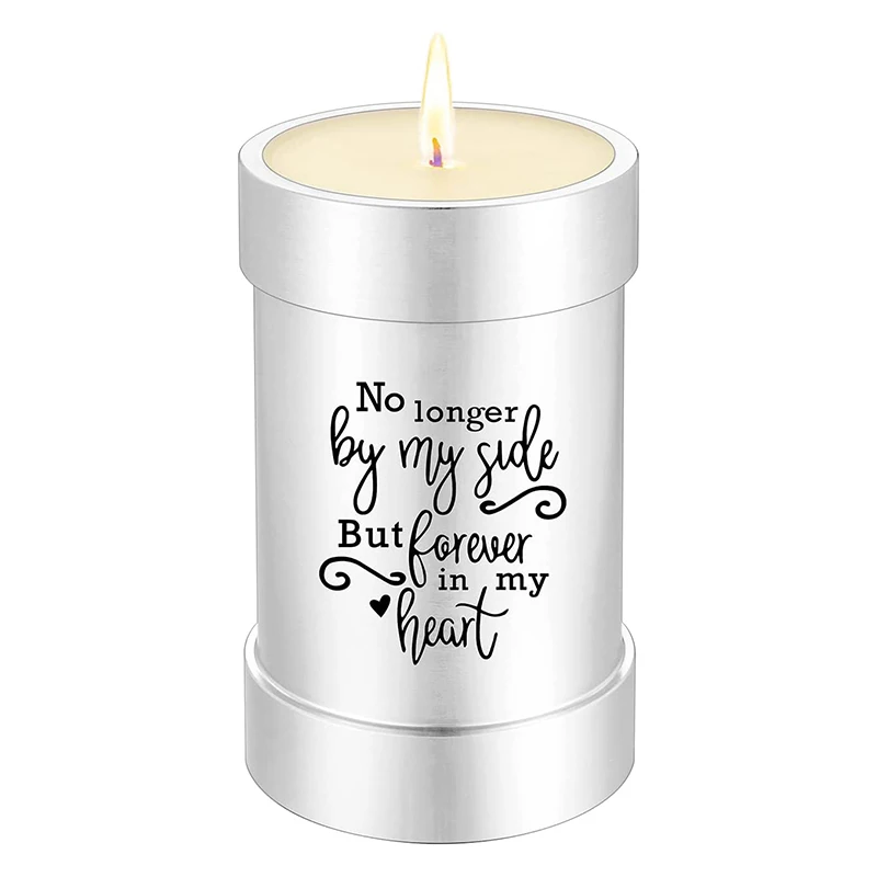 Small Urn in Human Ashes Cremation Candle Urns Mini Keepsak for Ashes of Loved Ones-No Longer by My Side But Forever in My Heart