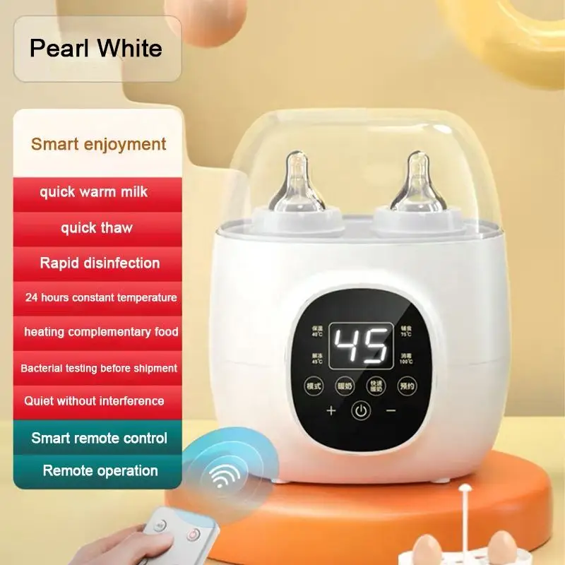 2 in 1 Portable Double LCD Touch Screen Milk Warmer Baby Bottle Warmer Automatic Heating Insulation Baby Warmer and Sterilizer