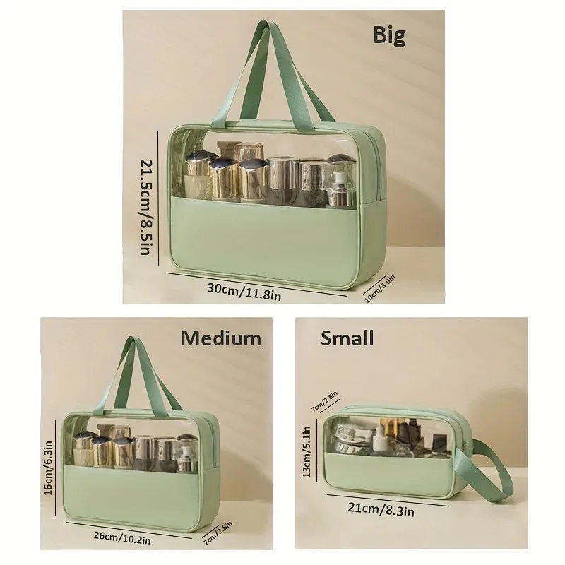 Custom Logo Clear Pvc Travel Wash Toiletry Bag Waterproof Plastic Cosmetic Makeup Bag for Bathroom