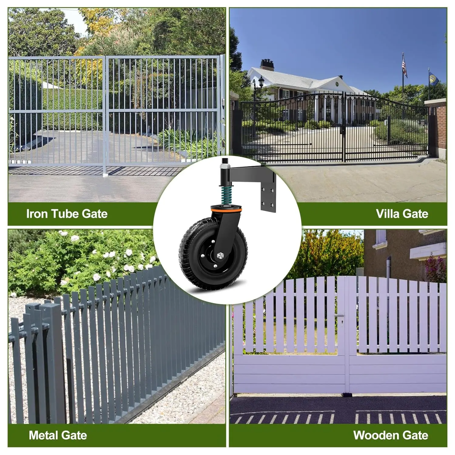 Snapklik.co : Gate Wheel 6" Fence Gate Wheels For Etal Tube Gate,500