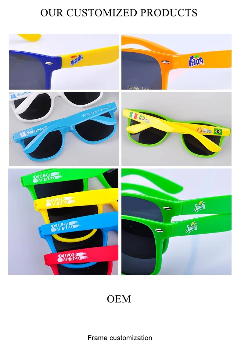 Wholesale Custom Logo Personalized Sunglasses Men Women Plastic ...