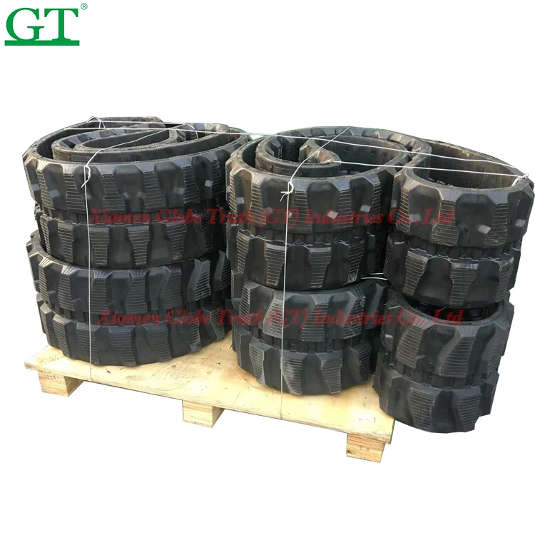 Rubber Track Undercarriage System Excavator Tracks Pads Skid Steel Running Kits Small Vehicle Tractor Harvester Sprocket