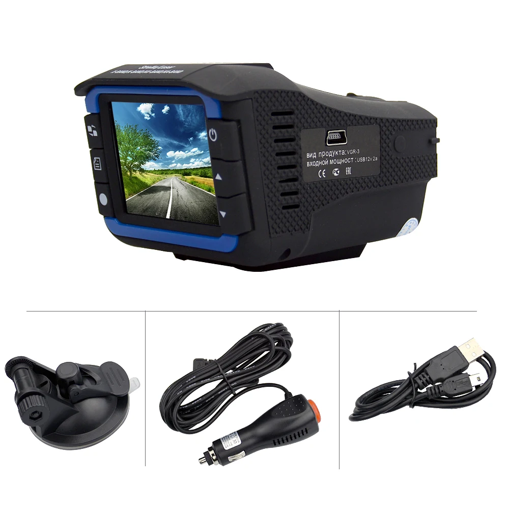 Manufacturer 2in1 Radar Detector Dashcam 2inch Recorder 1080p Speed