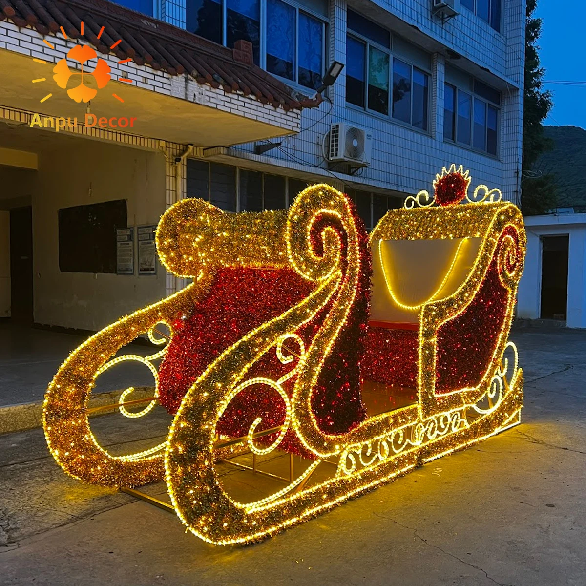 Large Outdoor Waterproof Lighting 3d Sculpture Train Decoration Christmas Luxury Shopping Mall Party Decoration