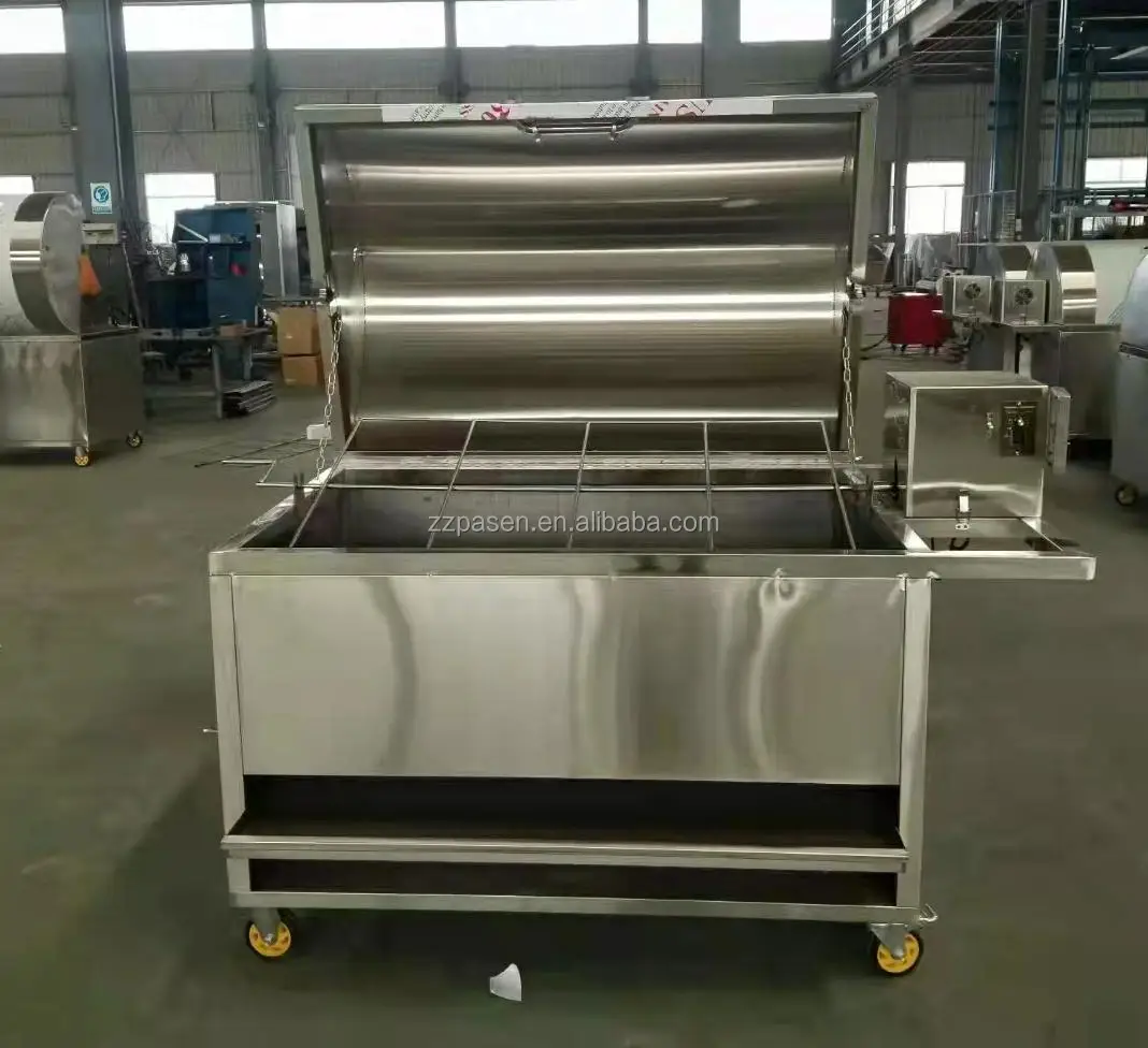 Whole Sheep Roasting Machine Meat Roasting Charcoal Rotating Grill Goat Sheep Pork Meat Roasting Machine