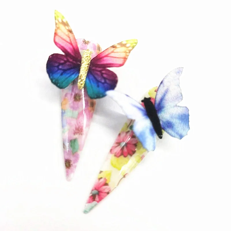 New Arrival Butterfly  Charms Removable Magnetic Nail Pom Pom Boxes Kit for Nails Art Decoration