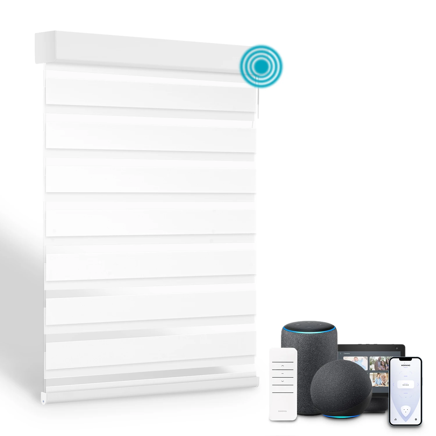 High Quality Factory Zebra Blinds  Remote Control Battery Operated Motorized Custom Motorized Smart Zebra Blinds for Window