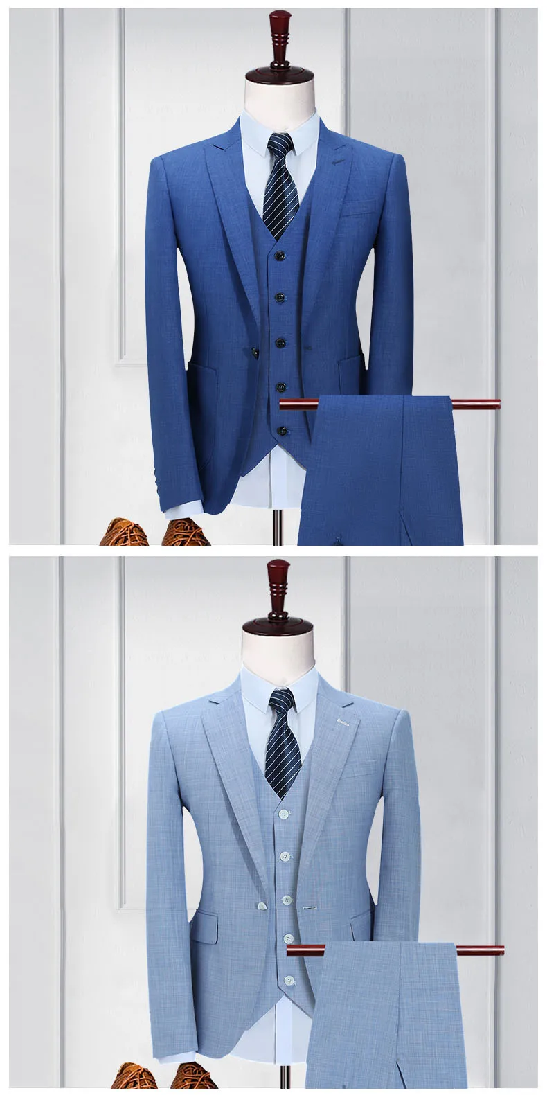 Suit Custom Slim Fit Blazer 3 Pcs Twopiece Set Wedding Formal Peaked