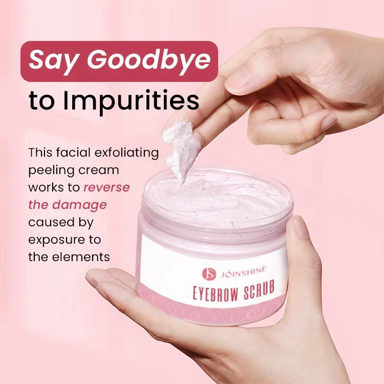 Private Label Brow Scrub Exfoliating Cream Brow Scrub Cream Eyebrow Deep Clean  Whitening Eye Brows Scrub Cream Eyebrow Scrubber