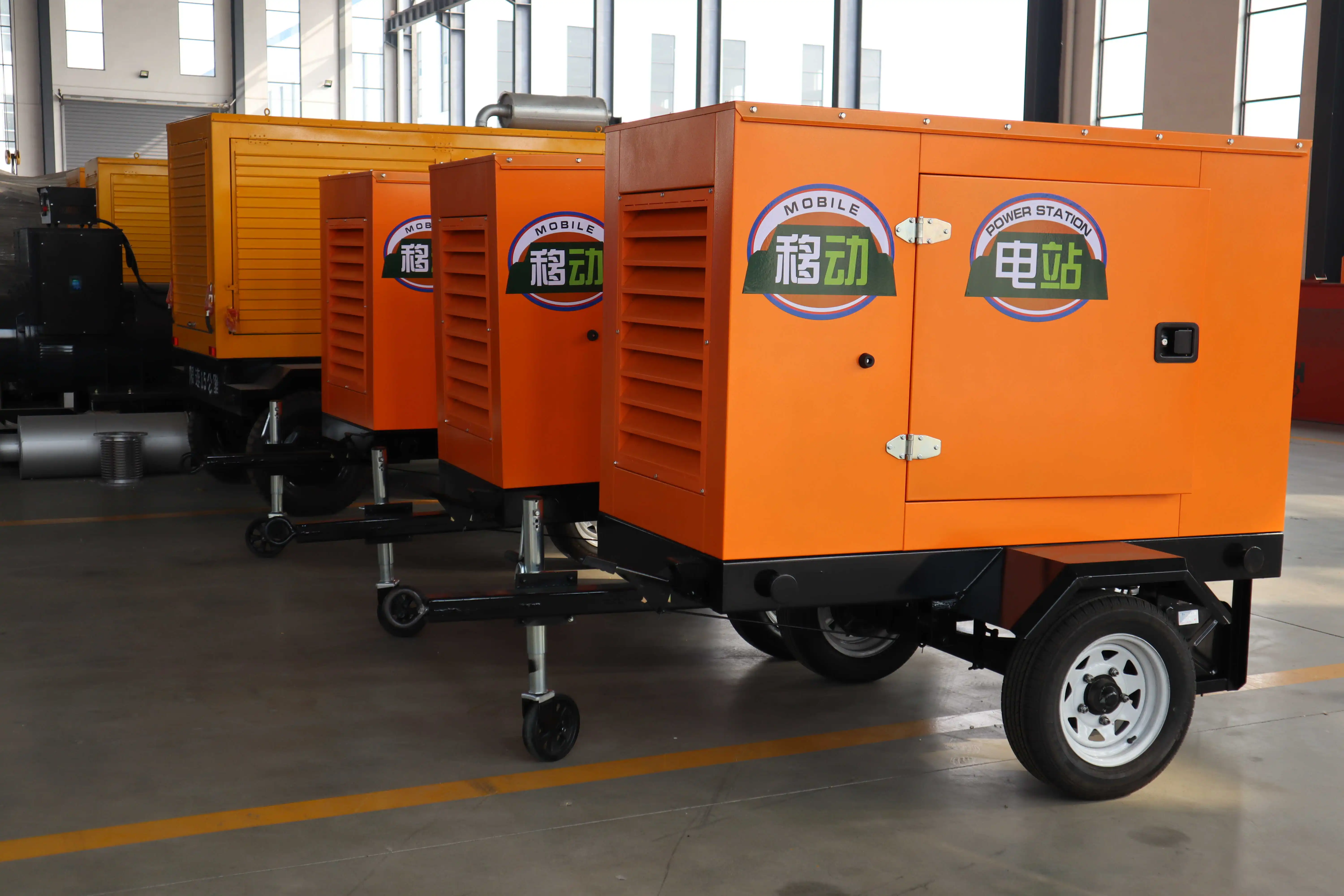 Movable Trailer Gensets with Wheels