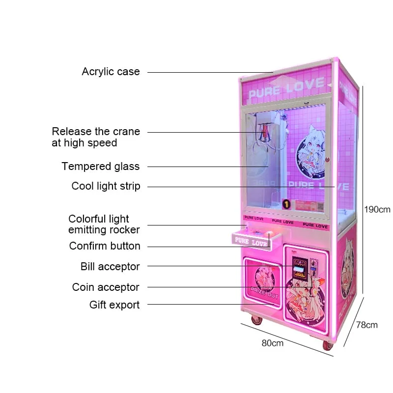 Riteng Australia Magic Egg Capsule Ufo Catcher Toy Claw Machine With Cash Acceptor Claw Crane Machine for Sale