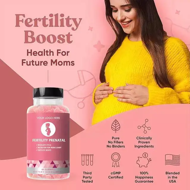 Private Label Balance Aid myo inostitol Ovulation Hormones Aid PCOS  Fertility Women Prenatal Vitamins Gummies manufacture