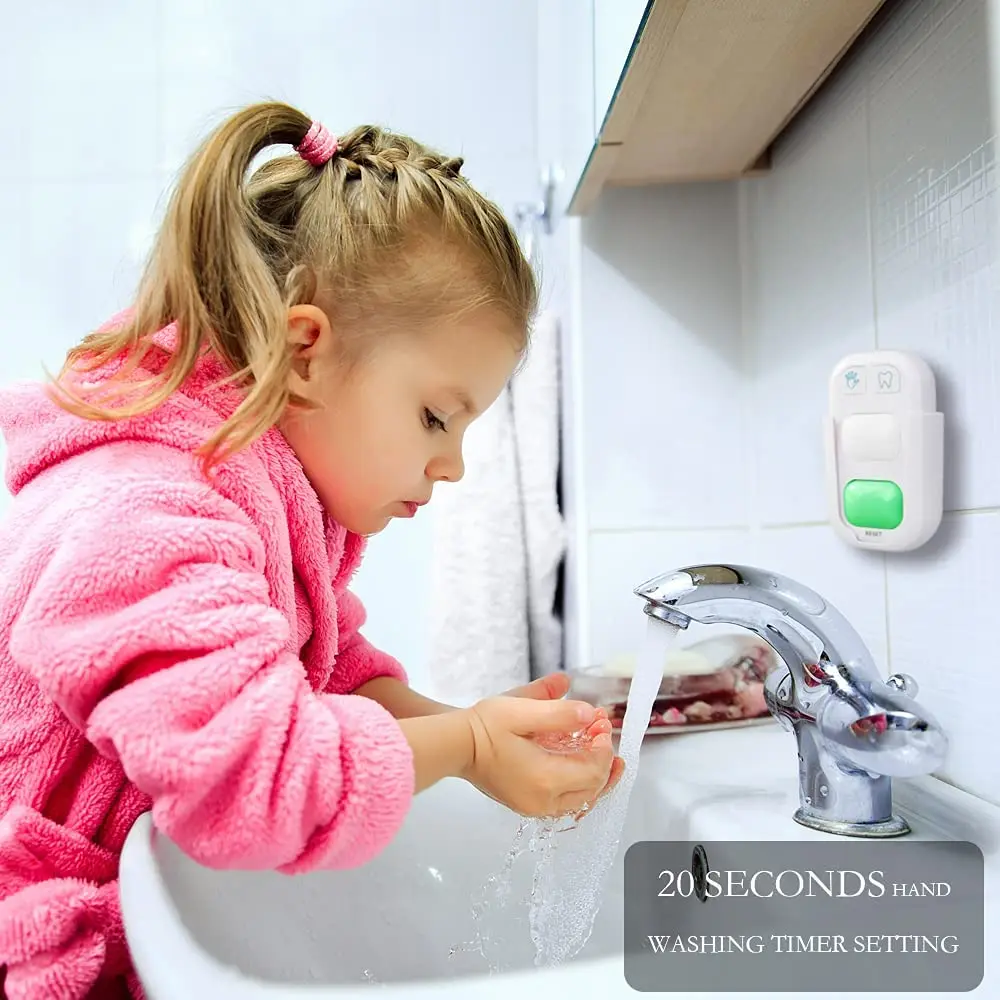 Timer Green/red Indicator Light 2 Minutes Toothbrush Kids Trining Timer Switch with Hook and Loop Tape