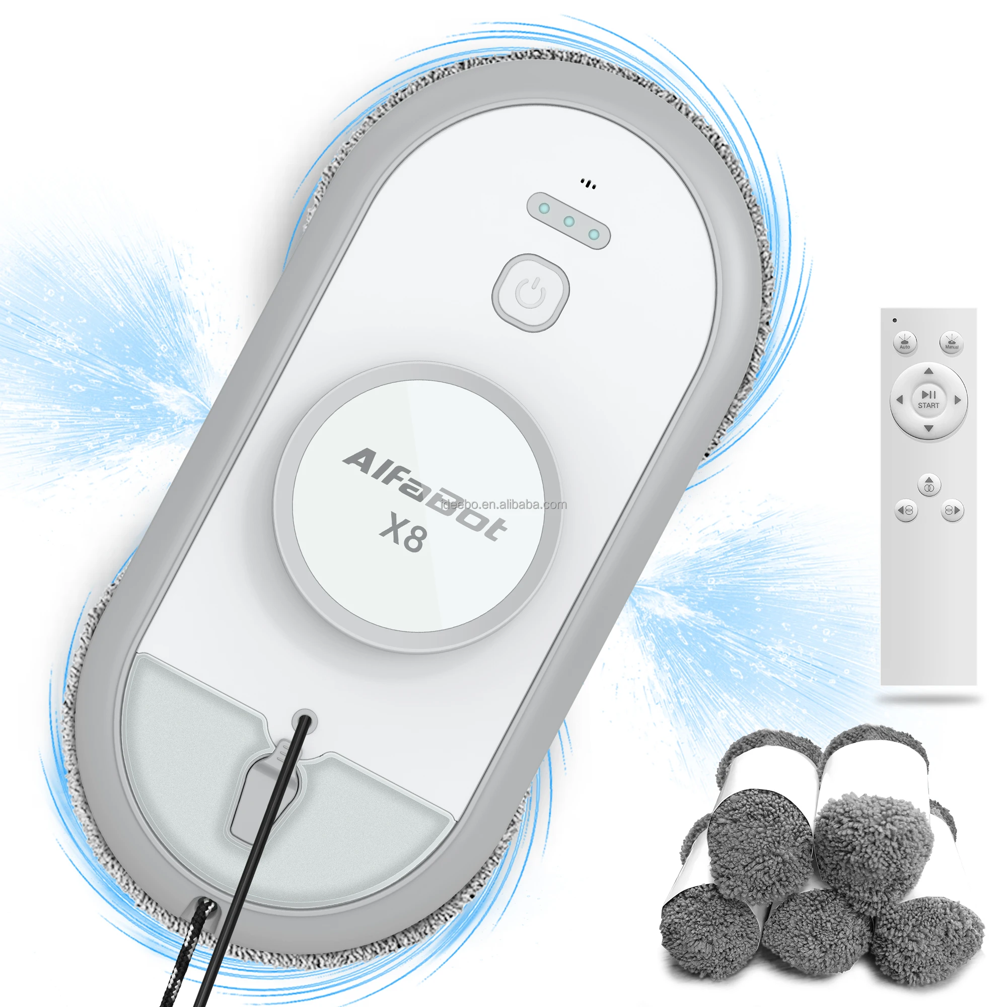 7/8値下【美品】AlfaBot X8 窓拭きロボット リモコン付 Alibaba.com: Alfabot X8 Window Cleaning Robot, smart app