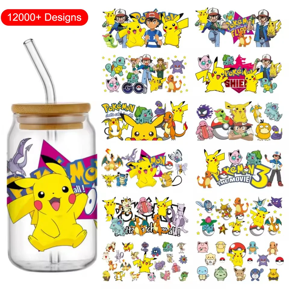 12000+ Designs Custom Oem Capybara UV DTF Cup Wrap Transfers UVDTF Decals Stickers for 16oz Libbey Glass Cup Laptop