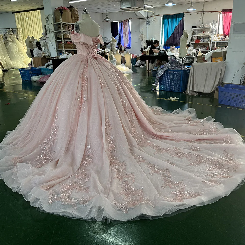 Elegant Tulle Quinceanera Dress For Sweet 16 Girls With Beading & Oem