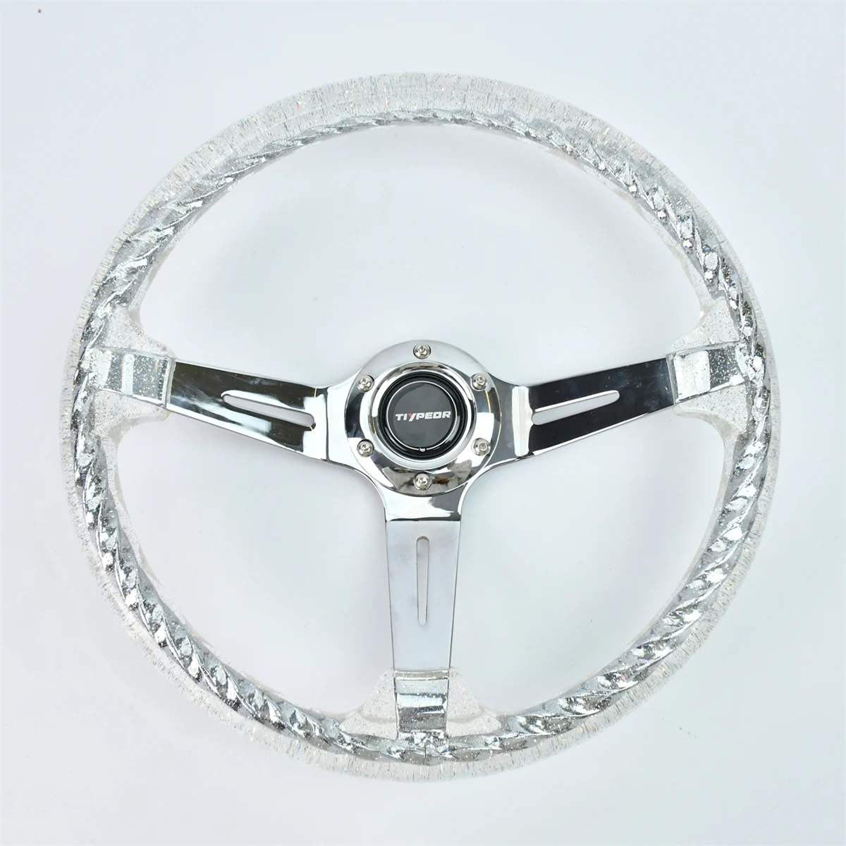 TIYPEOR Custom Shiny JDM Hitman Steering Wheel - Racing Clear