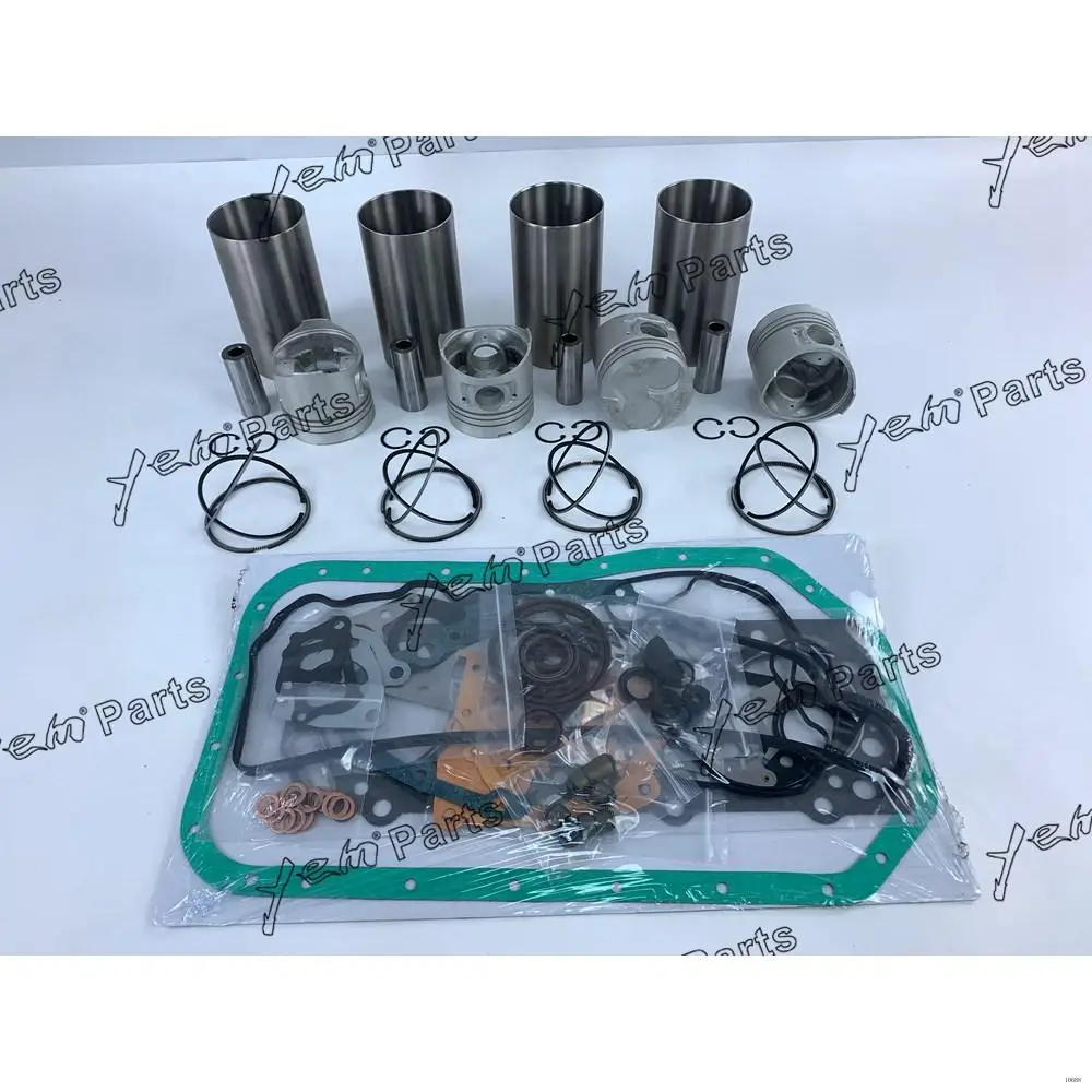 Engine Rebuild Kit With Cylinder Gaskets Piston Rings Liner For Mitsubishi 4D56 Tractor Excavator Spare Parts