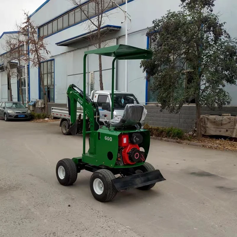 Gasoline/diesel Engine Multi-function Compact Mini ATV Towable Backhoe Loader 4x4 Tractor Backhoe for Sale