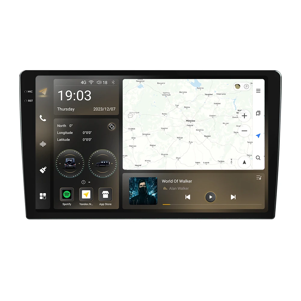 Mekede M7 PLUS 3D Newest Android 2000*1200 Split Screen Car Radio System for 9/10 Inch Universal Head Unit with Car Play Anto