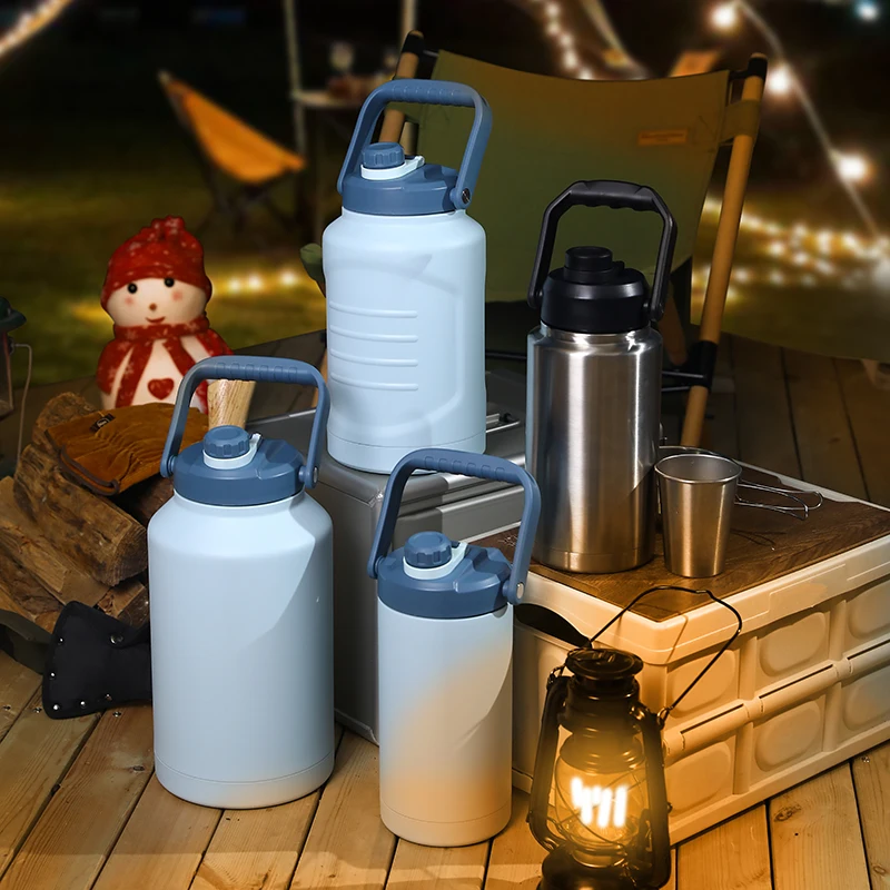 Big 128 192 Oz Insulated Stainless Steel Water Bottle