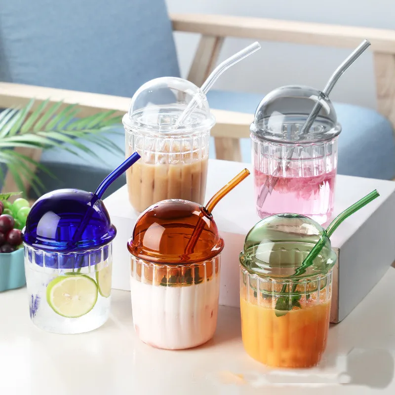 15OZ 450ml Foam EPE Packing  Customize Coffee Mugs Dessert Cups Ice Cream Cup with Straw