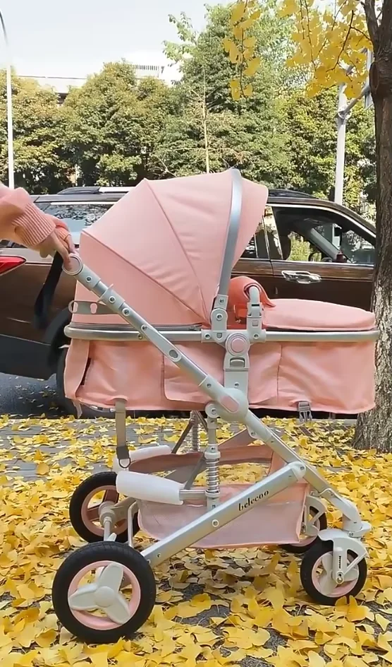 Pram for Babies Factory Cheap Price 4 Wheels Light Weight Foldable 2 in 1Baby Stroller Baby Carrier Newborn