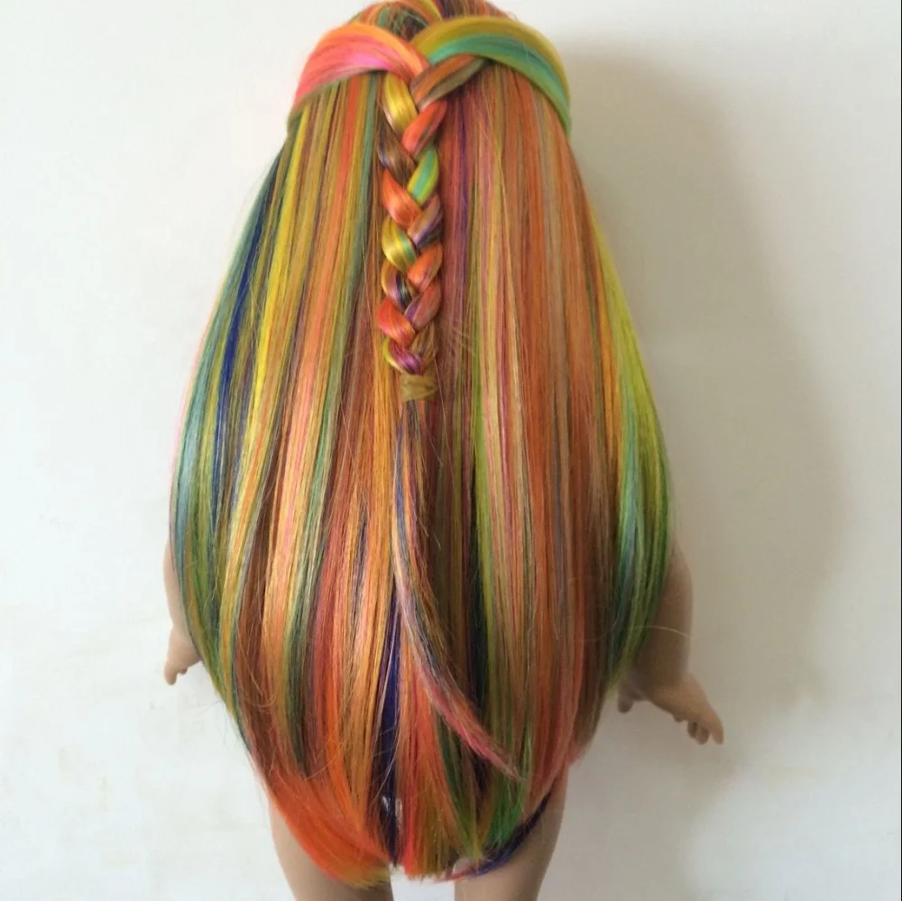 18インチ人毛人形ウィッグ用30 40cmレインボー人形ウィッグ Buy 髪人形かつら レインボー人形かつら 18インチ人間の髪の毛人形かつら Product On Alibaba Com
