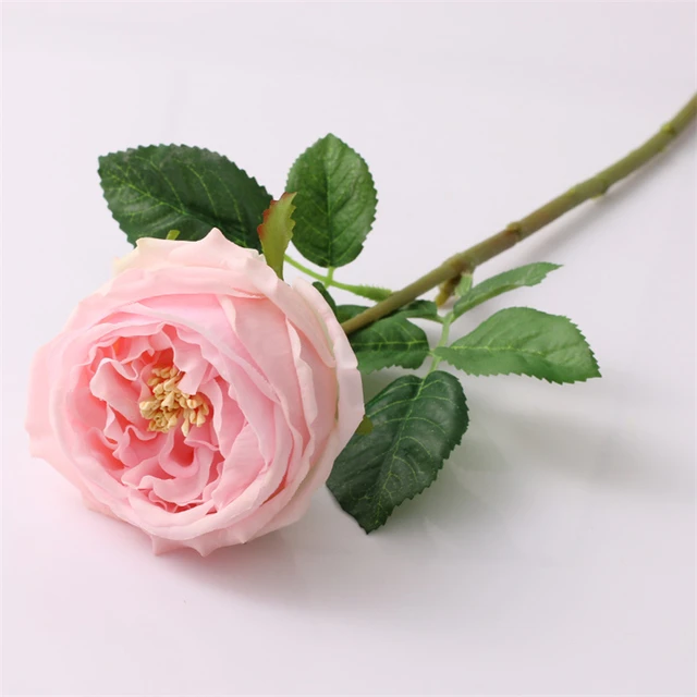Wedding Decorative Artificial Roses Flower Real Touch Roses Faux Single 10cm Head Silk Rose For Party Event Floral Decor