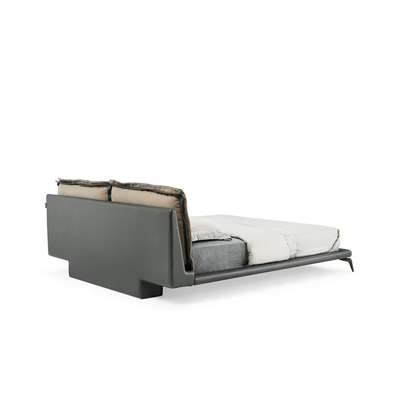 Morgan and Finch Simple Design Wooden Genuine Leather Girls Bed