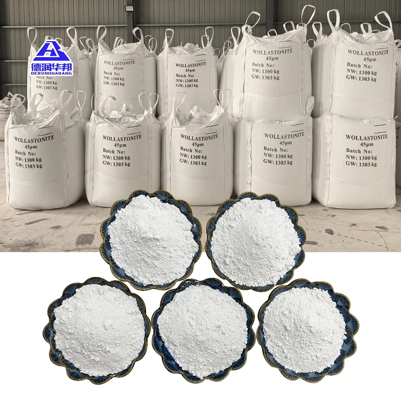 Improved Wollastonite Powder for Plastic Rubber Coatings Paper Waterproof Membranes Construction Ceramics