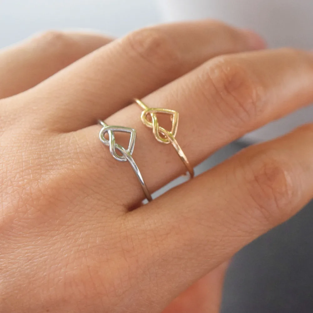 Bague Cœur Ajustable Pour Femme - Bijou Tendance, Cadeau Romantique Fiançailles Anniversaire
