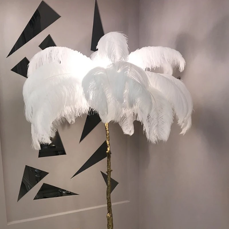 Светодиодные причудливые напольные светильники для помещений, гостиной, офиса, угловой современный роскошный дизайн отеля, Напольная Лампа с перьями