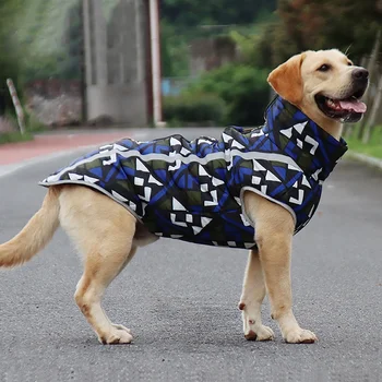 Dog Clothes 2022 OEM/ODM Wholesale Geometric Graffiti Pet Dog Coat Winter Dogs Jacket For Small Large Doggy