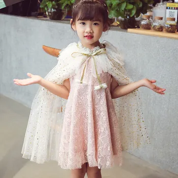 Baby girl sequined cloak for Princess Pary dress Kids Holiday cosplay cape