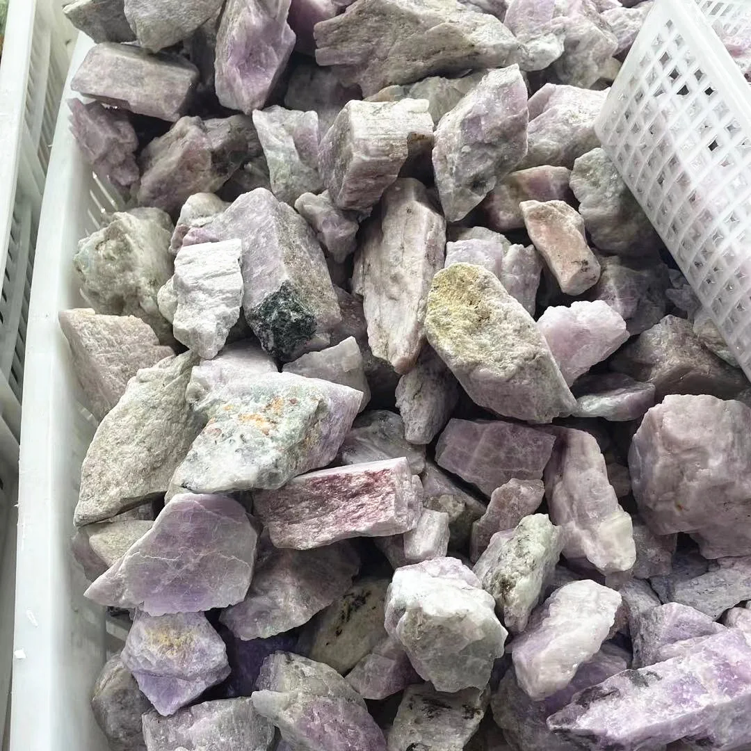 Wholesale Natural Healing Purple Kunzite Crystals Stone Rough Kunzite