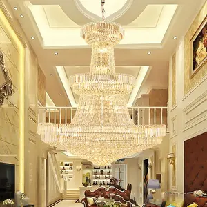 Empire Style Duplex Living Room Villa Decorative Large Crystal Chandelier for Banquet Halls