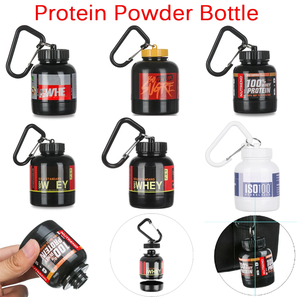 Portable Protein Powder Container Milk Food Storage Feeding Box Pillbox  Multifunction Bottle Jars