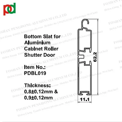 Aluminium Slats for Roller Shutter Window and Door at Peru Uruguay Mexico